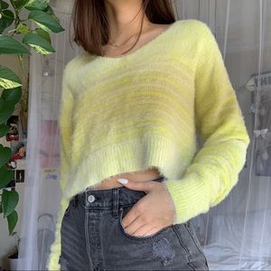 Pacsun Neon fuzzy sweater